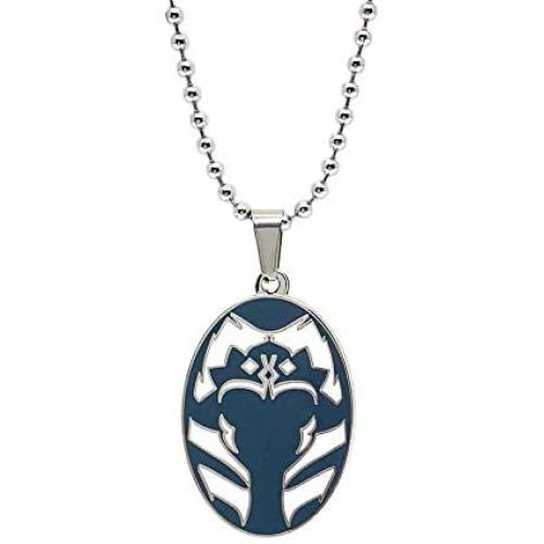 STAR WARS: Pendant Necklaces: May the Force Be With You with Sabers, Rebel Alliance, Mandalorian, Ahsoka Tano