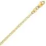 14K SOLID REAL Yellow SOLID Gold 1.7mm Or 3.2mm Or 4.5mm or 6.3mm Shiny Mariner Bracelet Bangle or Foot Anklet for Pendants and For Men and Women with Lobster-Claw Clasp (7'' 8'' 8.5'' or 10 inch)