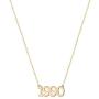 Fettero Birth Year Necklace,Tiny Number Necklace,Wedding Date Necklace Gift for Her,1990-1993
