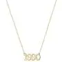 Fettero Birth Year Necklace,Tiny Number Necklace,Wedding Date Necklace Gift for Her,1990-1993