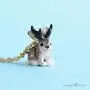 CampHollow Jackalope Rabbit Hand Painted Porcelain Necklace Ceramic Animal Necklace Pendant Bunny With Antlers CampHollow Jackalope Rabbit Hand Painted Porcelain Necklace Ceramic Animal Necklace Pendant Bunny With Antlers