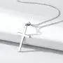 Nofade Silver Simple Cross Necklace 925 Sterling Silver Minimalist Cross Pendant Necklace with Rolo Chain 18 Religious Christian Jewelry Gift Nofade Silver Simple Cross Necklace 925 Sterling Silver Minimalist Cross Pendant Necklace with Rolo Chain 18 Religious Christian Jewelry Gift