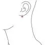 Delicate Floral Crystal 18K Gold Plated Brass Leverback Drop Flower Earrings For Women Teen More Birth Month Colors