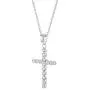 925 Sterling Silver Braided Cross Clear CZ Pendant Necklace Girls Teens 16'' 925 Sterling Silver Braided Cross Clear CZ Pendant Necklace Girls Teens 16''