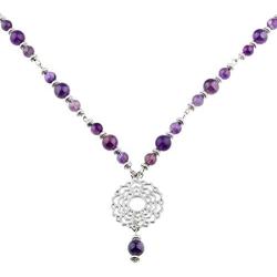 Nupuyai Chakra Necklace for Unisex, Energy Charms Healing Stone Pendant with Chain 23.5'' Adjustable