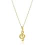 Friendship Heart Shaped Lotus Flower Necklace Bowknot Compass Music Note Good Luck Pendant Message Card Friend Gifts BFF Jewelry-music