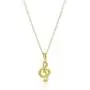 Friendship Heart Shaped Lotus Flower Necklace Bowknot Compass Music Note Good Luck Pendant Message Card Friend Gifts BFF Jewelry-music