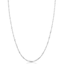 Kooljewelry Sterling Silver Twisted Curb Chain Necklace (1 mm, 1.2 mm or 2.1 mm)