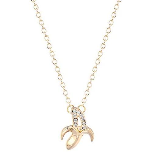 CHUYUN Gold Silver Color Fruit Jewelry Dainty Bananas Pendant Necklace Accessories Simple Necklace