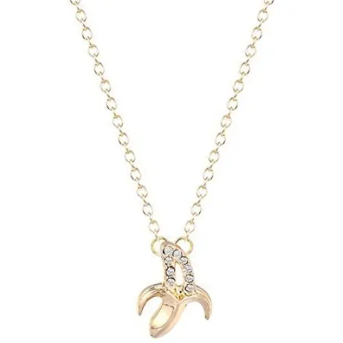 CHUYUN Gold Silver Color Fruit Jewelry Dainty Bananas Pendant Necklace Accessories Simple Necklace CHUYUN Gold Silver Color Fruit Jewelry Dainty Bananas Pendant Necklace Accessories Simple Necklace