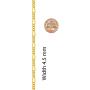 Lifetime Jewelry 4.5mm Rounded Figaro Chain Necklace for Men & Women 24k Gold Plated