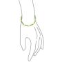 Asian Style Green Dyed Jade Bar Link Bracelet For Women 14K Gold Plated 925 Sterling Silver