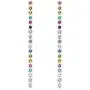ECBERIE Long Gold Plated Ear Stud Colored Rhinestones Dangle Drop Tessel Earrings Crystal Jewelry Gifts for Women Girls ECBERIE Long Gold Plated Ear Stud Colored Rhinestones Dangle Drop Tessel Earrings Crystal Jewelry Gifts for Women Girls