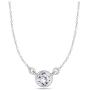 Stefano Navi 14K White Gold or 14k Yellow Gold Round Lab Grown Diamond Bezel Pendant Necklace (0.25 Carat - 0.40 cttw) F-G Color, VS1-VS2 Clarity (4.1-4.6 mm Diamond)
