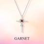 FANCIME Cross Necklace for Women Sterling Silver Birthstone Necklace Infinity Cross Crucifix Heart Necklace Pendant Birthstone Jewelry Gifts for Mom Birthday Gifts for Women Girls 16''+2''