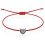 Sententia Jewelry Handmade Adjustable String Heart Bracelet I Red, Blue, Black Braided String