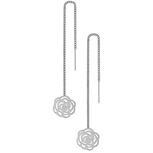 555Jewelry Womens Long Dangle Drop Dainty Flower Threader String Earrings