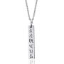 HUANIAN Stainless Steel Om Mani Padme Hum Buddhist six Words Proverbs Pendant Pendant Necklacewith Free Chain