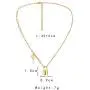 NEULRY 18K Tiny Lock & Key Elegant Necklace,Gold Plated Personalized Chain Handmade for Women and Girl Gifts