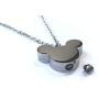 FIKA Mickey Mouse Cremation Ashes Remembrance Urn Pendant Necklace Jewelry Filling Kit Included