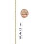 LIFETIME JEWELRY 1.2mm Twisted Cobra Chain Necklace for Women & Men 24k Gold Plated