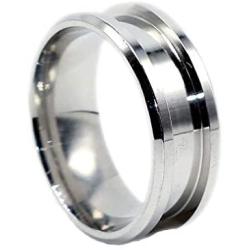 Womens Mens Ring 8mm Handmade Metal Blank Rings DIY Jewelry Making Supplies Craft