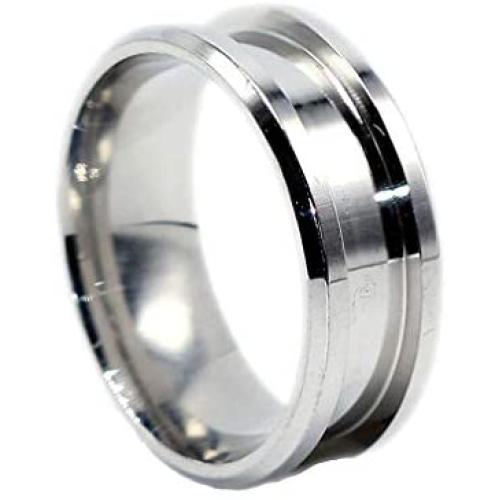 Womens Mens Ring 8mm Handmade Metal Blank Rings DIY Jewelry Making Supplies Craft