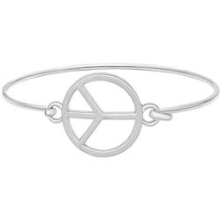 MANZHEN Gold Silver Peace Love Sign Symbol Openable Hook Bangle Bracelet Cuff Jewelry