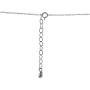 Sterling Silver Genuine or Synthetic Gemstone Round Three Stone Dainty Bar Choker Necklace