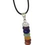 Schmidt Jewelry 7 Stone Chakra Necklace - Natural Stones Pendant - Balance Chakras with Gift Box