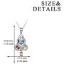 YFN Irish Celtic Knot Pendant Necklace Sterling Silver with Colorful Created Birthstone CZ Jewelry 18'' for Women
