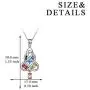 YFN Irish Celtic Knot Pendant Necklace Sterling Silver with Colorful Created Birthstone CZ Jewelry 18'' for Women YFN Irish Celtic Knot Pendant Necklace Sterling Silver with Colorful Created Birthstone CZ Jewelry 18'' for Women