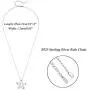 925 Sterling Silver Star Necklace, Dainty Star Pendant with White Gold Plated, Star Jewelry Mother Day Gift for Women Wife Girlfriend Daughter with Gift Box