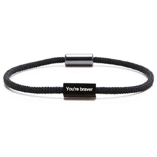 Bivei Inspirational Bracelets Magnetic Clasp Rope Cord Motivational Quotes Positive Saying Cuff Encouragement Jewelry Gift Bivei Inspirational Bracelets Magnetic Clasp Rope Cord Motivational Quotes Positive Saying Cuff Encouragement Jewelry Gift