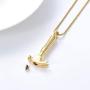 zeqingjw Hammer Urn Necklace for Ashes Memorial Cremation Jewelry Ash Holder Stainless Steel Keepsake Pendant Necklace for Men Women