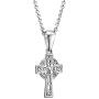 Sterling Silver Celtic Cross Necklace Hallmarked at Irish Assay Office in Dublin Castle Available In 18”, 20” and 24” Lengths with 2” Extension Chain & Easy to Use Lobster Clasp Made in Ireland