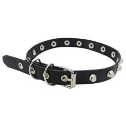 León Jewelry Leather Belt Choker Necklace Adjustable Buckle Punk Gothic Rock Cosplay Costume Multiple Circles Bracelet for Women
