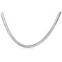 SUNKOOL Men Women 925 Sterling Silver Plated Flat Snake Chain Necklace Fashion Jewelry Christmas Necklaces Gift