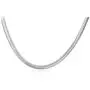 SUNKOOL Men Women 925 Sterling Silver Plated Flat Snake Chain Necklace Fashion Jewelry Christmas Necklaces Gift