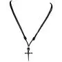 BlueRica Nail & Cross Pendant on Adjustable Black Rope Cord Necklace BlueRica Nail & Cross Pendant on Adjustable Black Rope Cord Necklace