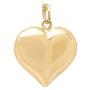 Pori Jewelers 14K Solid Yellow Gold Heart Charm Pendants- Multiple Styles Available