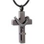 LLmansha Stainless Steel Cremation Jewelry for Ashes Cross Urn Pendant Necklace Memorial Keepsake Jewelry Urn