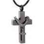 LLmansha Stainless Steel Cremation Jewelry for Ashes Cross Urn Pendant Necklace Memorial Keepsake Jewelry Urn LLmansha Stainless Steel Cremation Jewelry for Ashes Cross Urn Pendant Necklace Memorial Keepsake Jewelry Urn