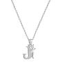 Disney ''Tinkerbell'' Initial Silver Pendant Necklace