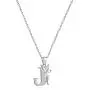 Disney ''Tinkerbell'' Initial Silver Pendant Necklace