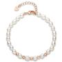 Pearl Bracelets Freshwater Cultured Strand Pearl Bracelets Gold Filled with Adjustable Chain Jewelry Gift for Teen Girls Daughter Women Bridal