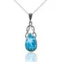 BEAN & VANILLA Larimar Stone Teardrop Ocean Blue Pendant with Italian Sterling Silver Chain Necklace BEAN & VANILLA Larimar Stone Teardrop Ocean Blue Pendant with Italian Sterling Silver Chain Necklace