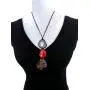 Tagua Nut Necklace Long Tagua Necklace in Red and Gray TAG638, Vegetable Ivory Necklace. Organic Handmade Tagua Nut Jewelry Tagua Nut Necklace Long Tagua Necklace in Red and Gray TAG638, Vegetable Ivory Necklace. Organic Handmade Tagua Nut Jewelry