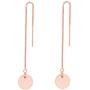 MANZHEN Minimalist Wafer Coin Disc Circle Threader Drop Earrings