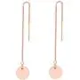 MANZHEN Minimalist Wafer Coin Disc Circle Threader Drop Earrings